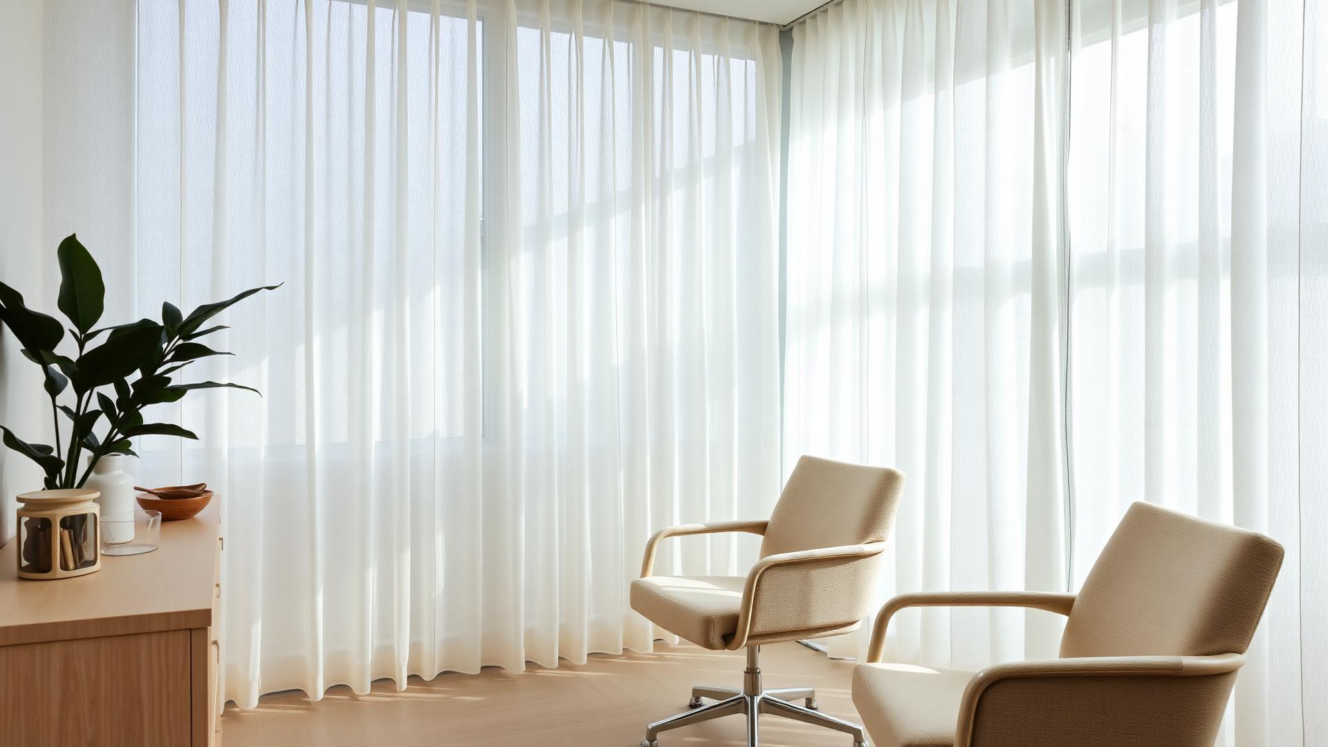 Consultório de avaliação com luz natural